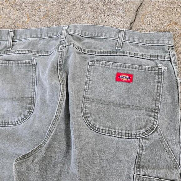 Vtg DICKIES Box Logo Patch Plain Earthtone Baggy Workwear Cargo Pants 40 x 30 - Picture 2 of 6